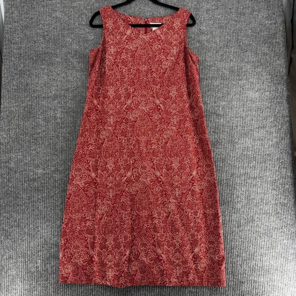 Liz Claiborne Dresses & Skirts - Vintage Liz Claiborne Lizsport Petite 14 Red Linen Blend 80s Shift Dress Birds L